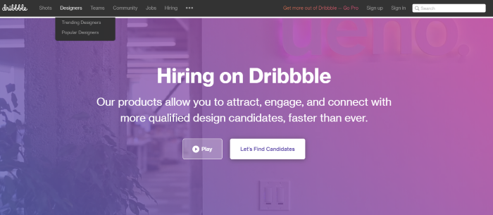 Global-job-board-Dribbble