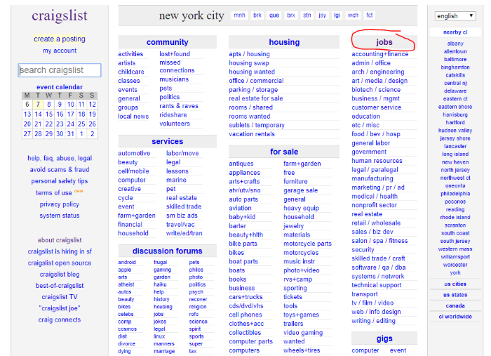 Global-job-board-Craigslist
