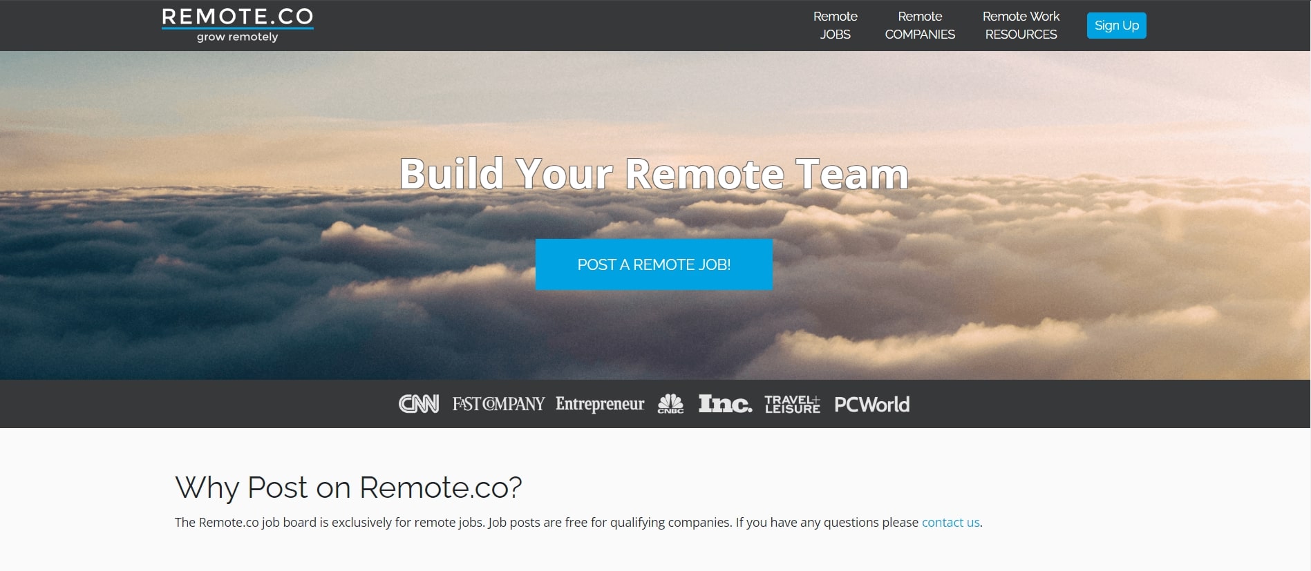 remote.co homepage